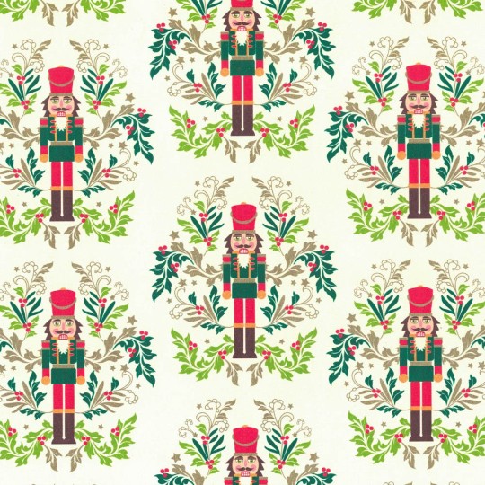 Nutcracker and Greenery Christmas Paper ~ Rossi Italy